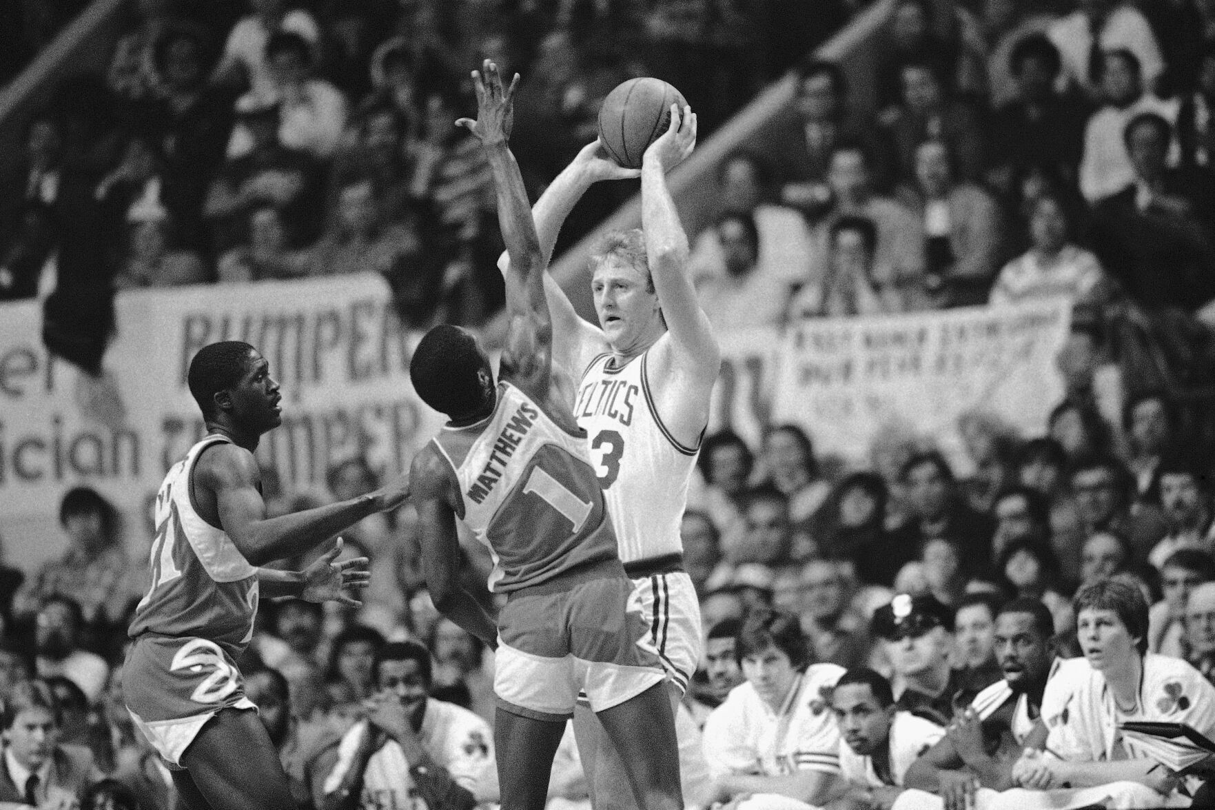 Wes Matthews Sr., Larry Bird - 1983 NBA playoffs